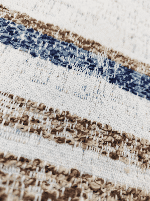 La série de couvertures de tissu textile de maison en coton polyester Chenille à rayures irrégulières