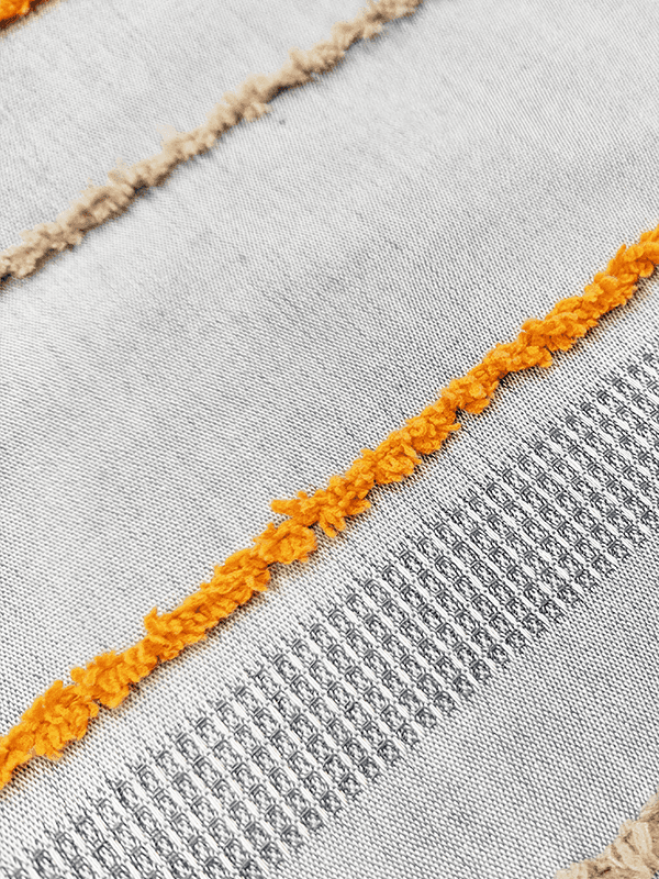 Petit tissu en coton polyester à larges rayures cylindriques