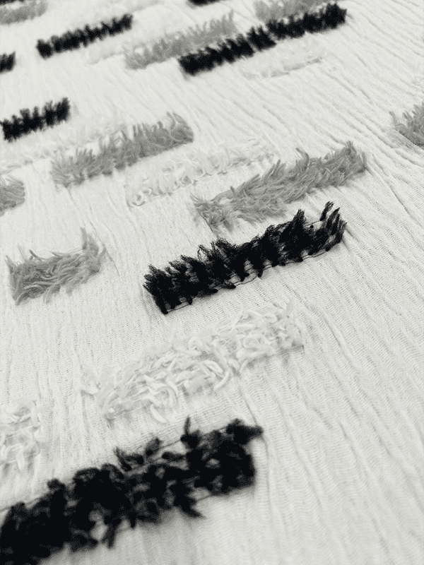 Tissu coupe quadrilatère losange